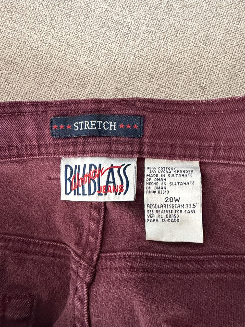 bill blass Women's Stretch Jeggings - Deep Wine